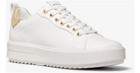 michael kors sneaker emmett|michael kors emmett leather sneaker.